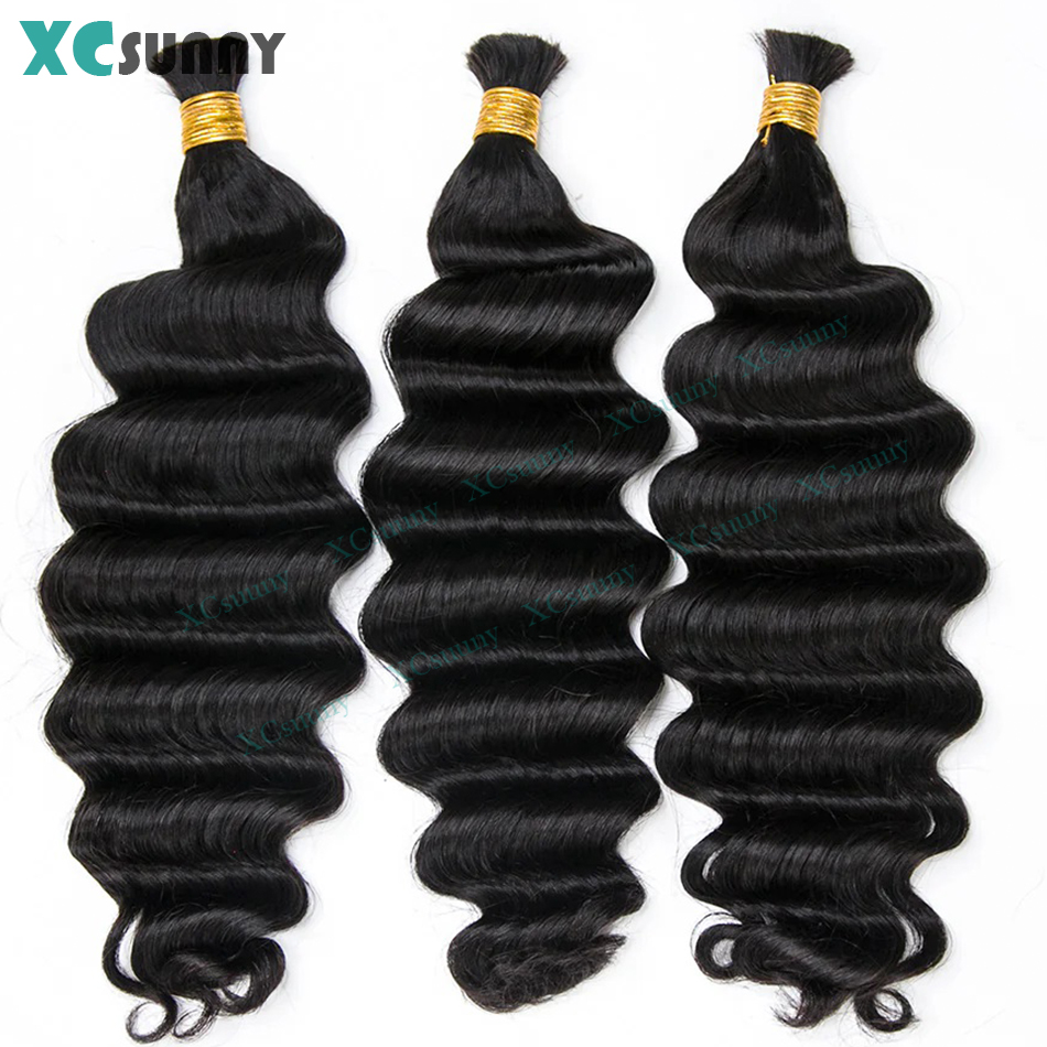 Bulk Human Hair For Braiding D - Water Wave Bulk Human Hair For Braiding ulasan dan harga