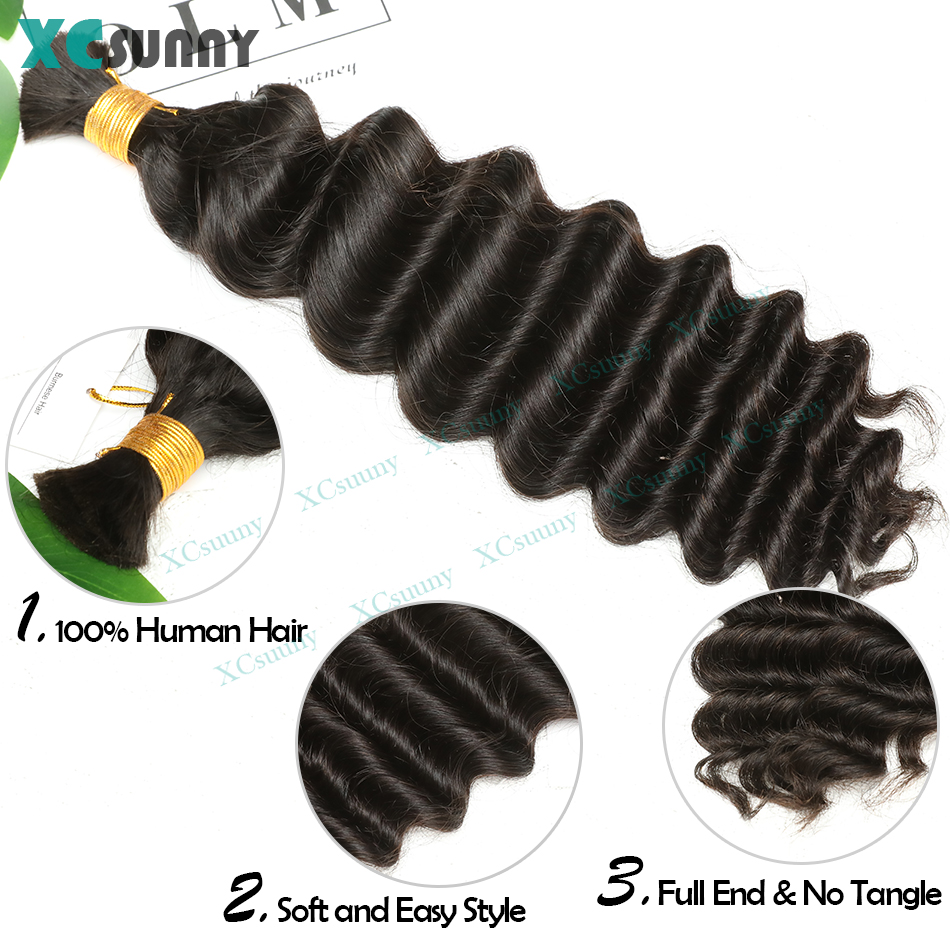 Bulk Human Hair For Braiding D - Water Wave Bulk Human Hair For Braiding ulasan dan harga