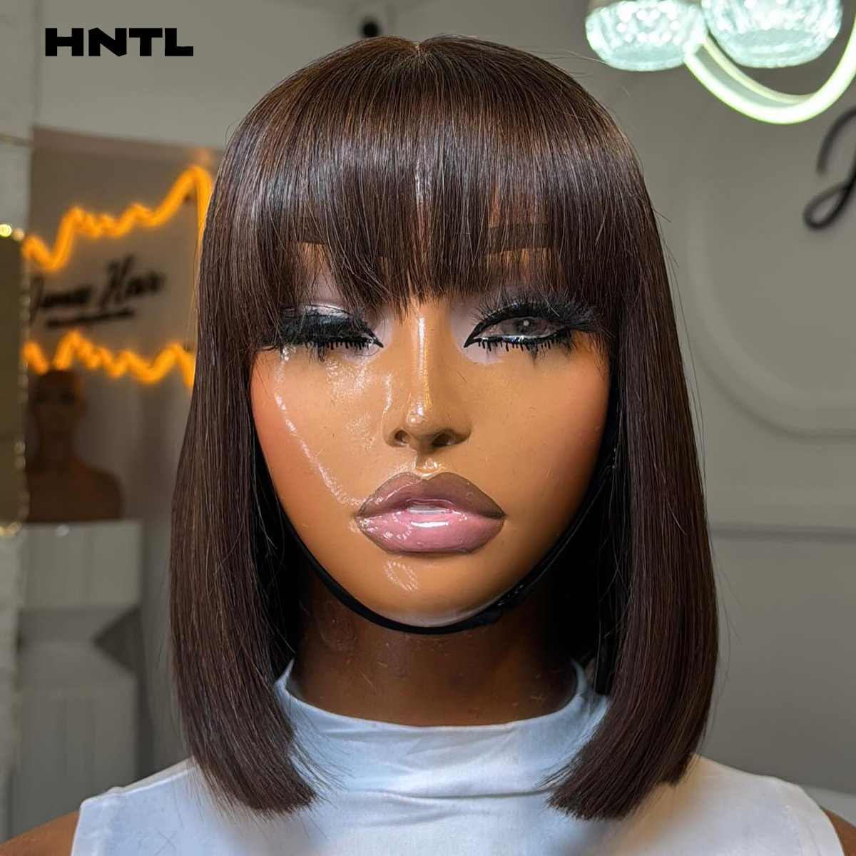 Wear & Go Glueless Wig Human H - Pre Parted 13X4 Lace Front Bob Wig ulasan dan harga