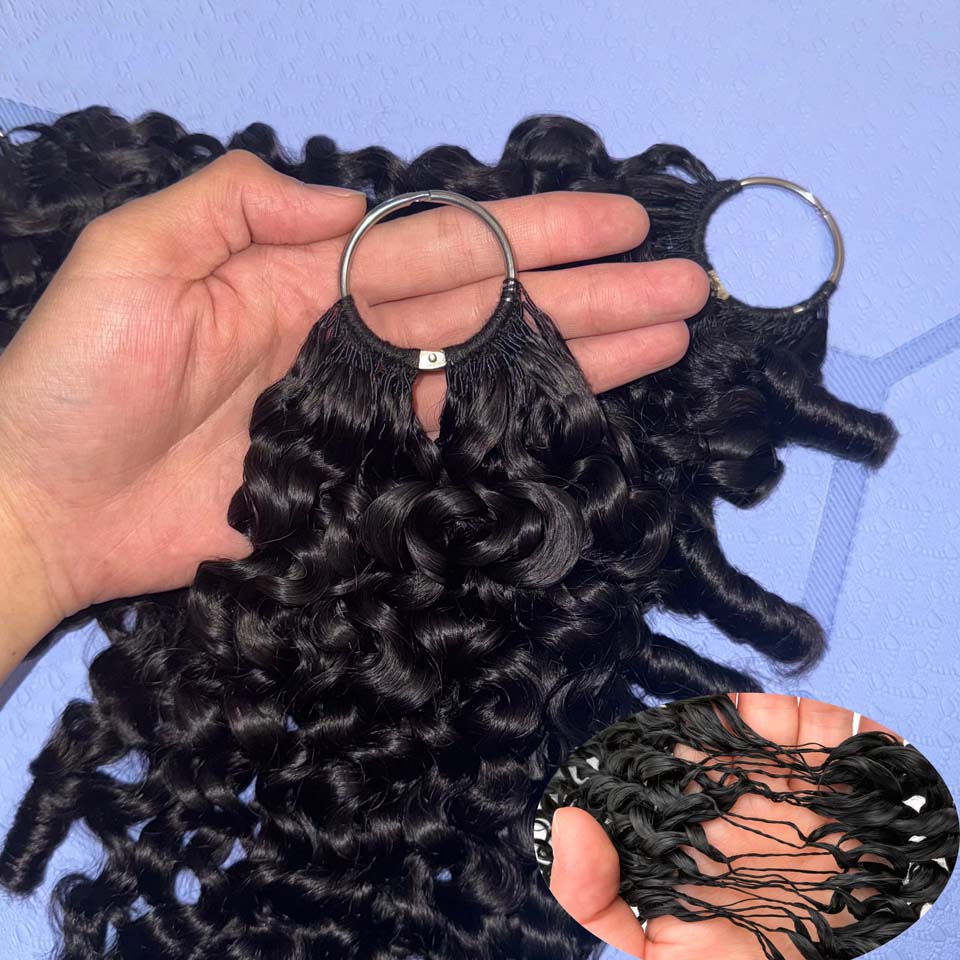 12A Burmese Curly Feather Croc - Invisible Tape In Extensions Real Hair ulasan dan harga