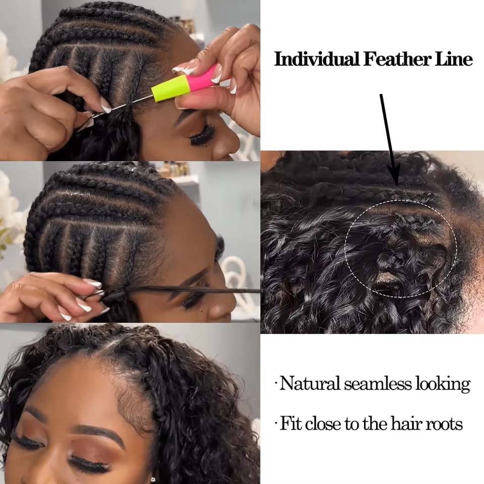 12A Burmese Curly Feather Croc - Invisible Tape In Extensions Real Hair ulasan dan harga