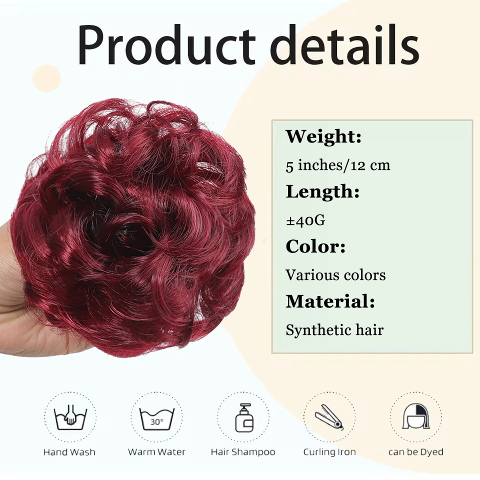 AOSIQUEE Synthetic Chignon Mes - Claw Clip Messy Bun Hair Piece ulasan dan harga