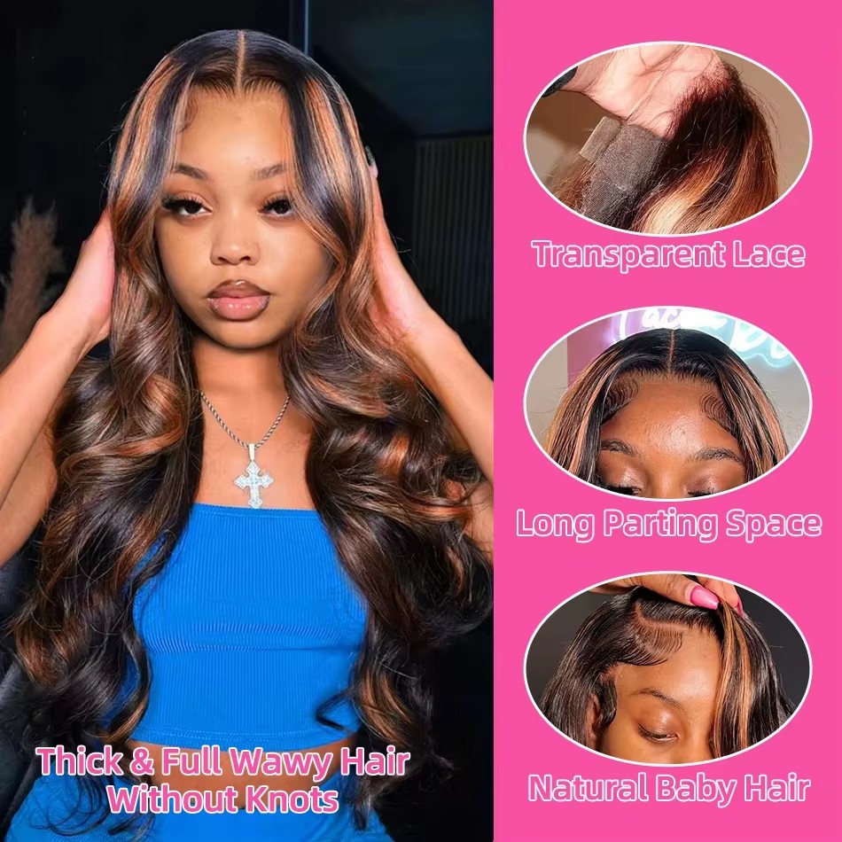 Highlight Ombre 13x4 Lace Fron - Lace Front Wigs ulasan dan harga