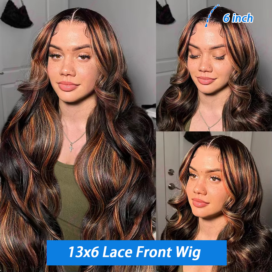 Highlight Ombre 13x4 Lace Fron - Lace Front Wigs ulasan dan harga