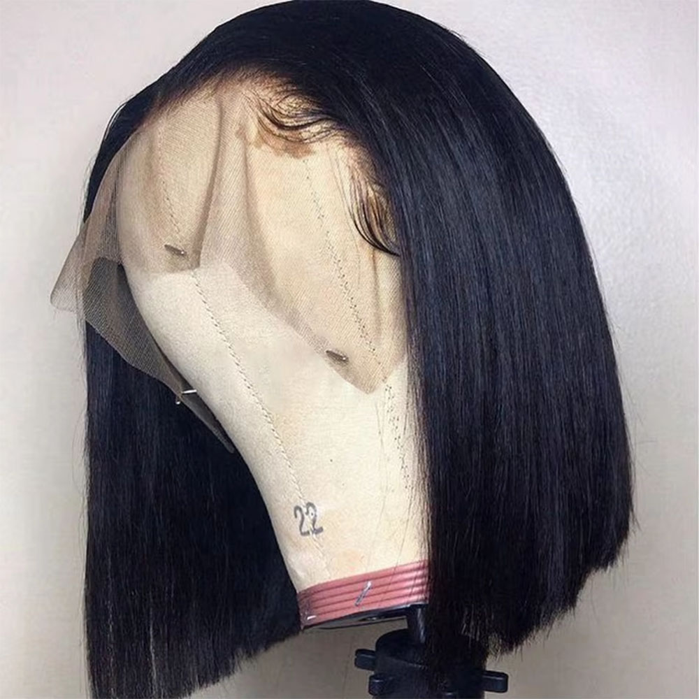 Pre Cut Glueless Wig Human Hai - Pre Parted 13X4 Lace Front Bob Wig ulasan dan harga