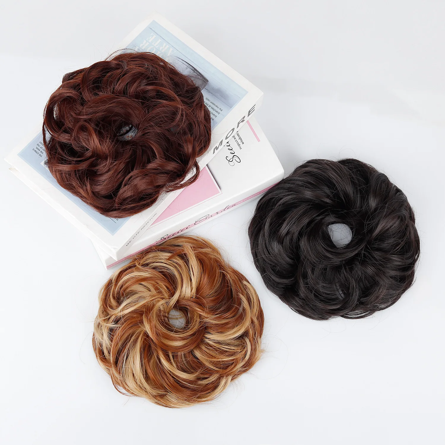 Elegant Curly Wave Messy Bun H - Claw Clip Messy Bun Hair Piece ulasan dan harga