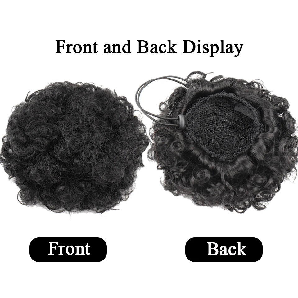 Afro Puff Drawstring Ponytail  - Seamless Clip In Hair Extensions Human Hair ulasan dan harga