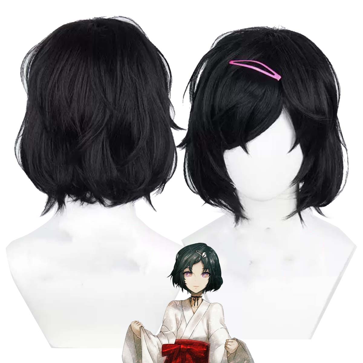 Women Anime Steins Gate Cospla - Synthetic Braided Wigs For Black Women ulasan dan harga