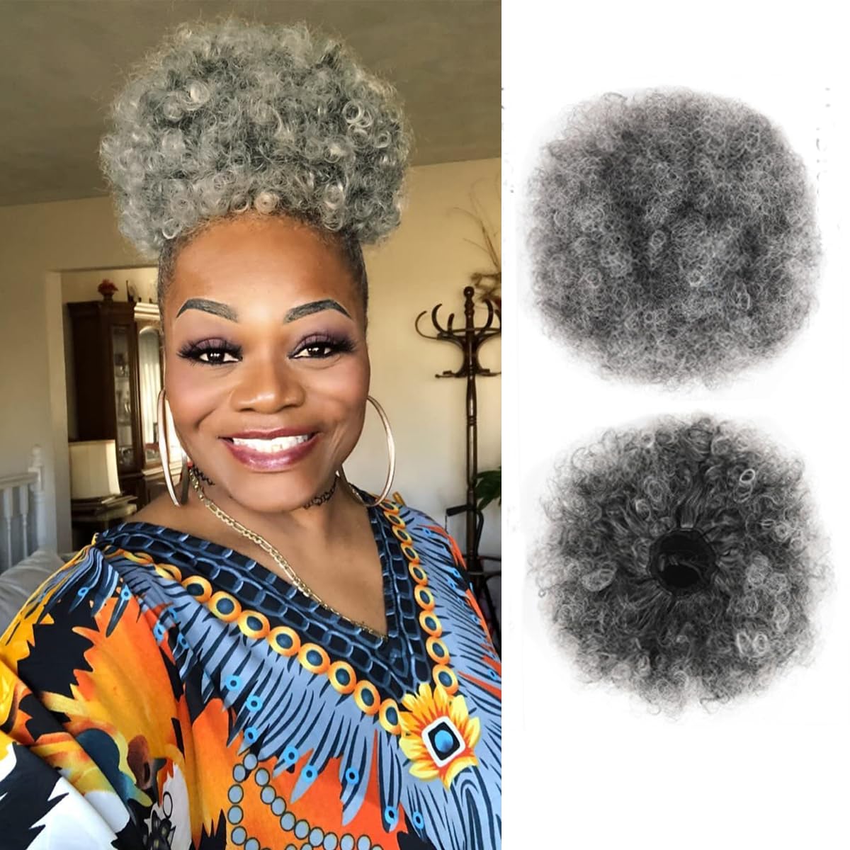 Afro Puff Drawstring Ponytail, - Drawstring Afro Curly Puff Ponytail ulasan dan harga
