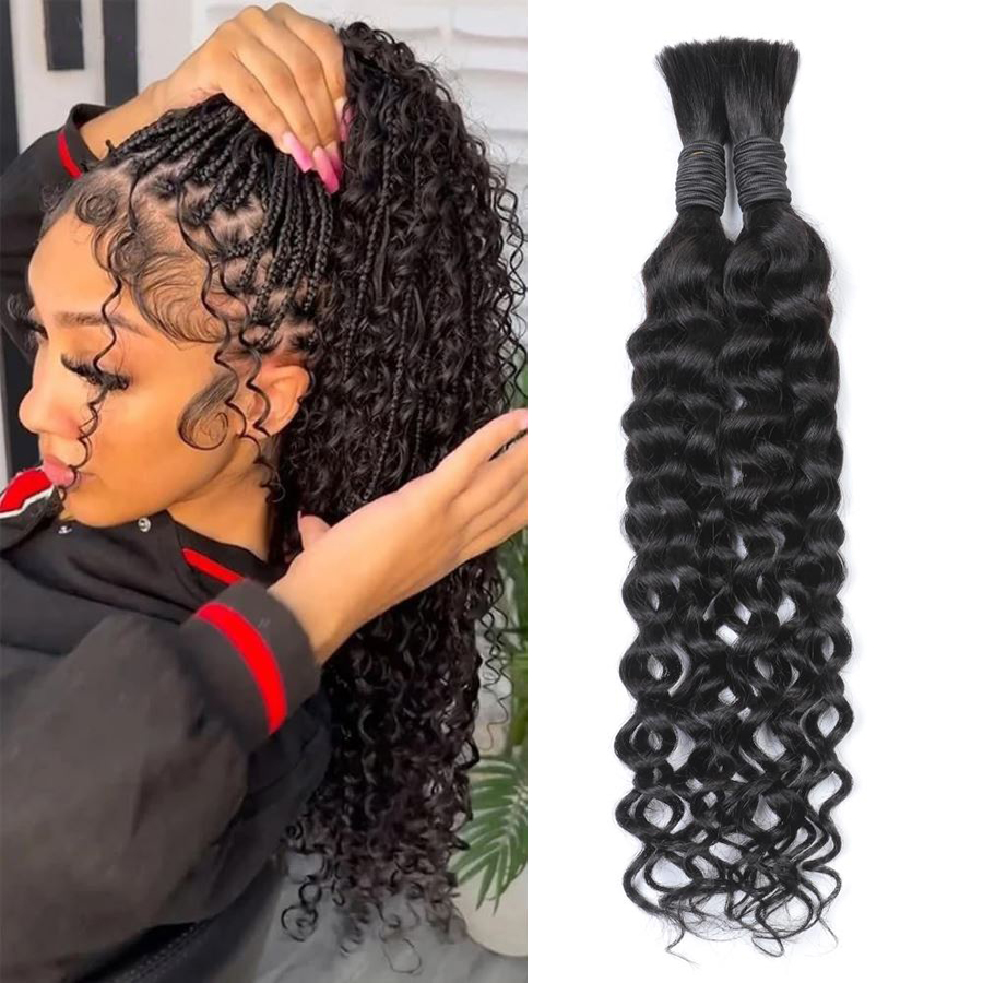 Boho Water Wave Human Hair for - Water Wave Bulk Human Hair For Braiding ulasan dan harga