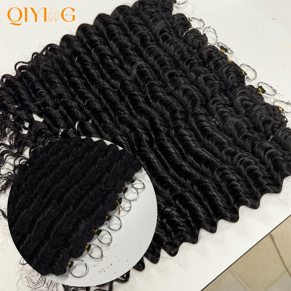 12A Deep Wave Crochet Human Ha - Water Wave Bulk Human Hair For Braiding ulasan dan harga